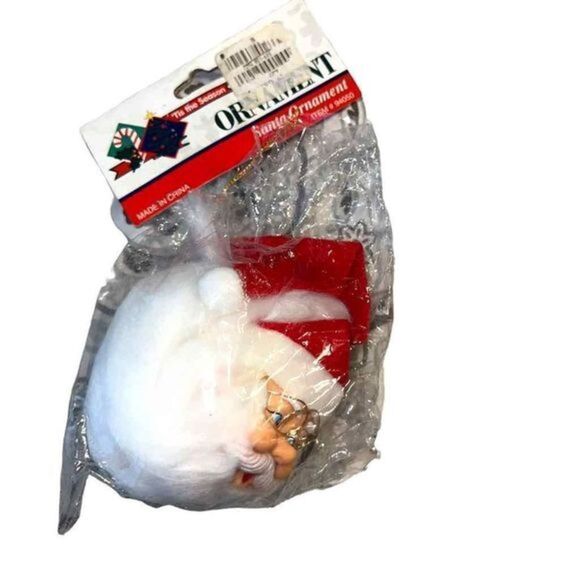 Vintage rubber faced Santa‎ Christmas Ornament - Picture 2 of 6